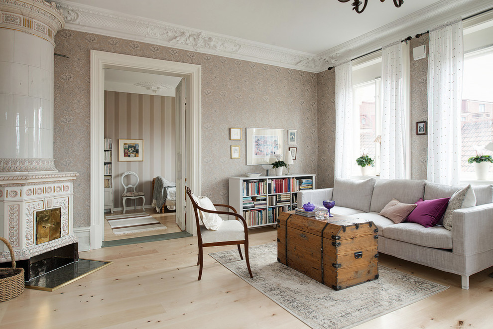 Inspiration for a victorian living room remodel in Gothenburg