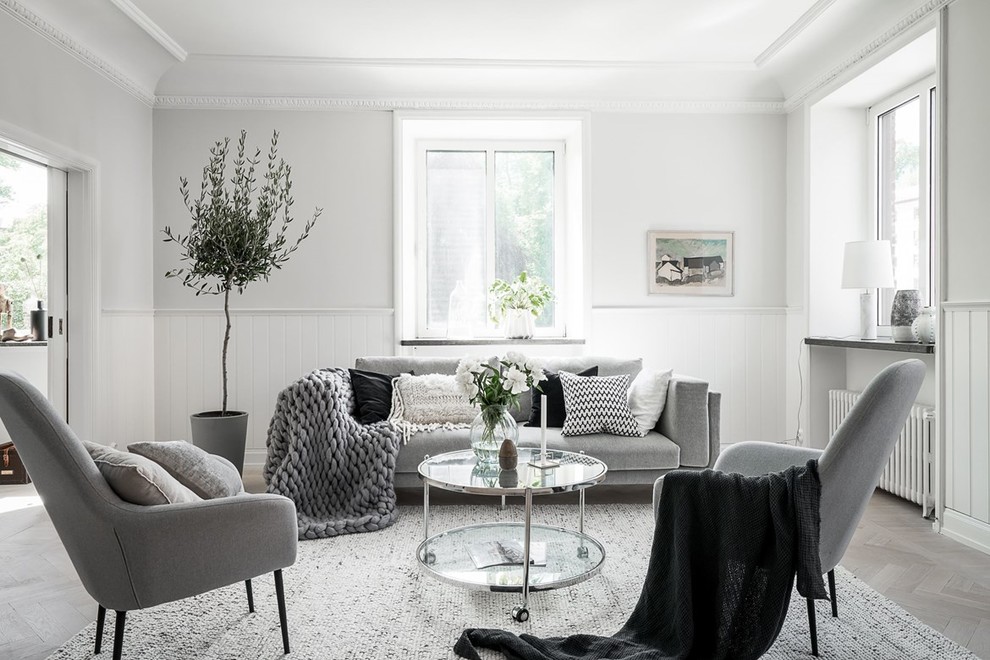 Inspiration for a scandi living room in Gothenburg.