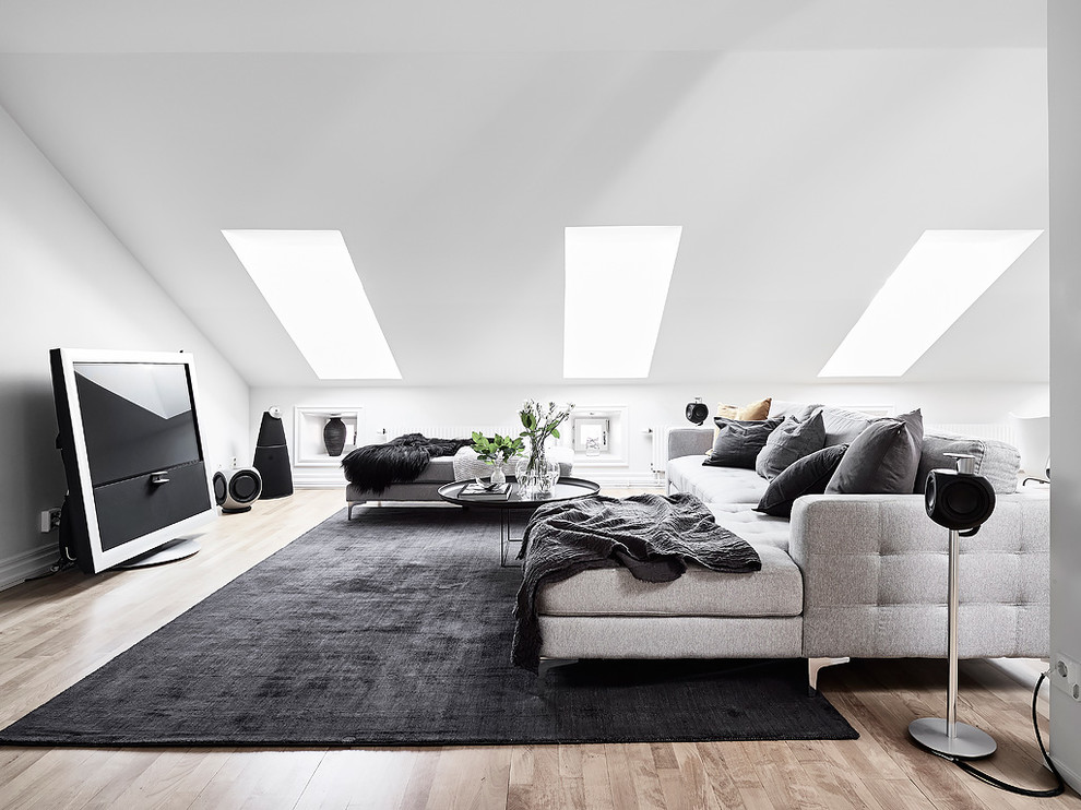 Inspiration for a modern living room remodel in Gothenburg