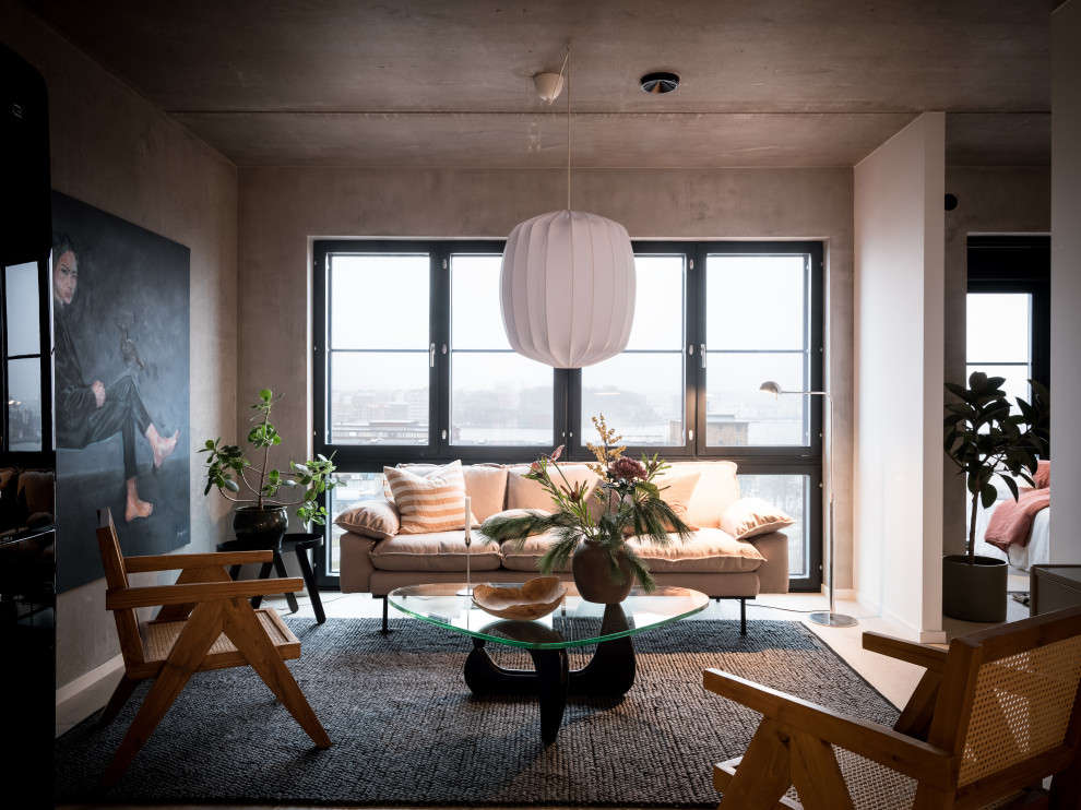 Design ideas for an urban living room in Gothenburg.