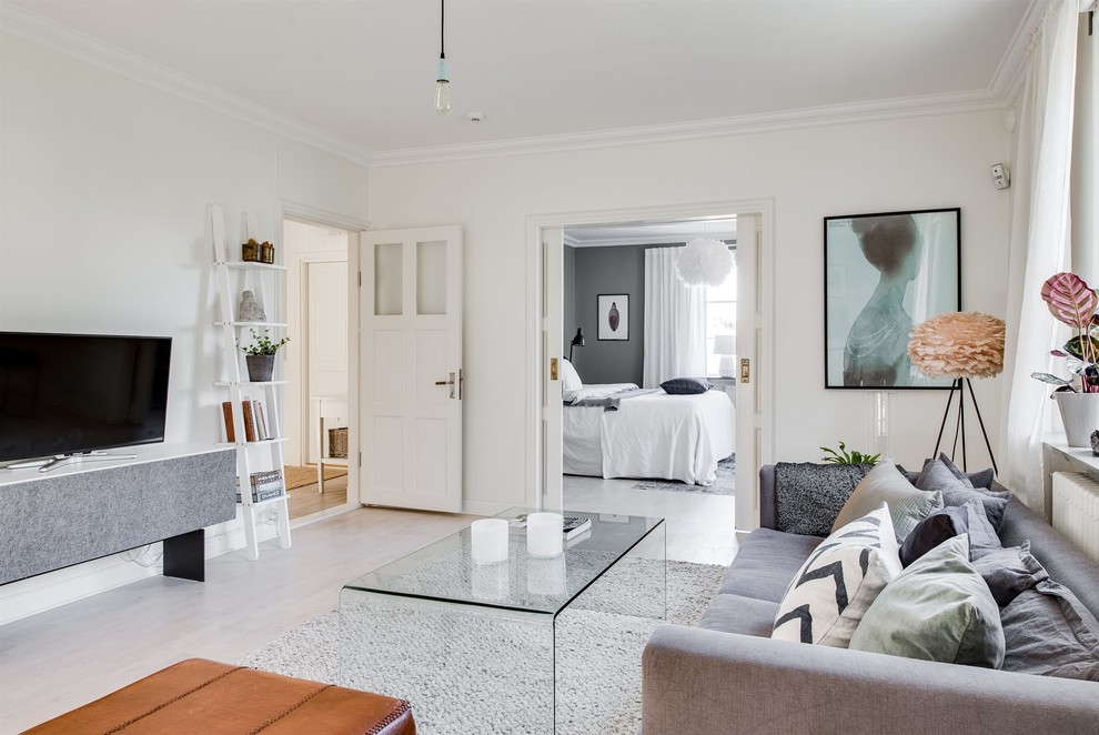 Inspiration for a cottage living room remodel in Gothenburg
