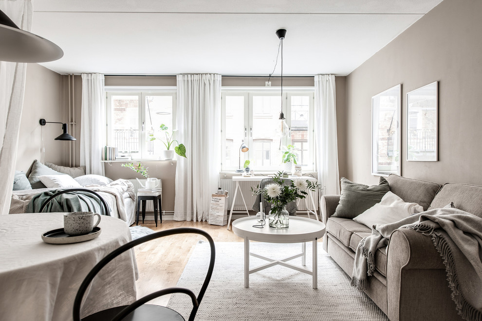 Inspiration for a scandinavian living room in Gothenburg.