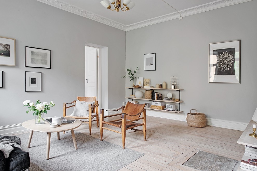 Exemple d'un salon scandinave.