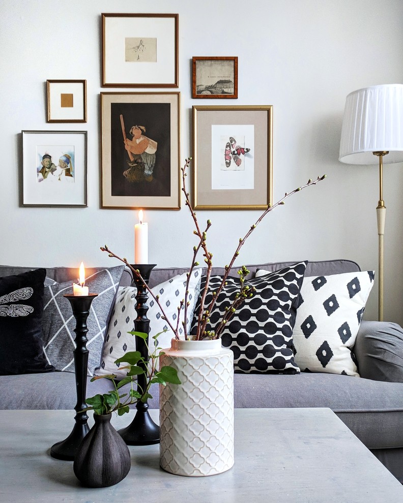 Living room - traditional living room idea in Stockholm