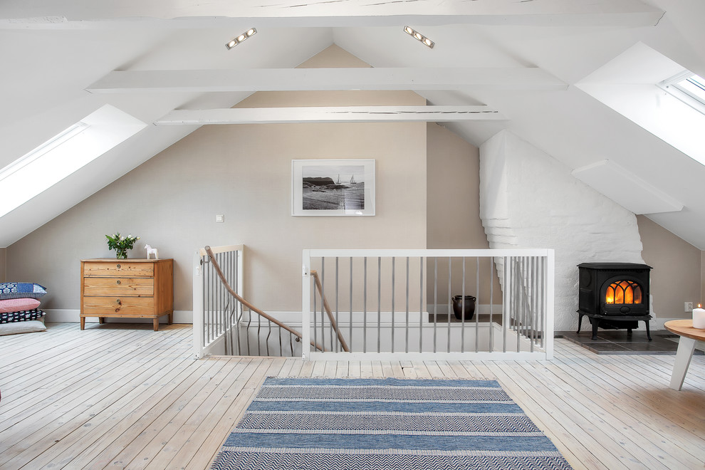 Inspiration for a scandinavian living room remodel in Stockholm