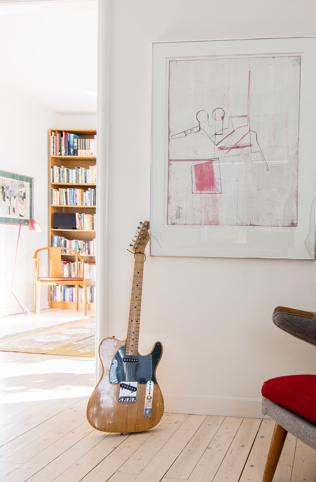 Living room - modern living room idea in Gothenburg