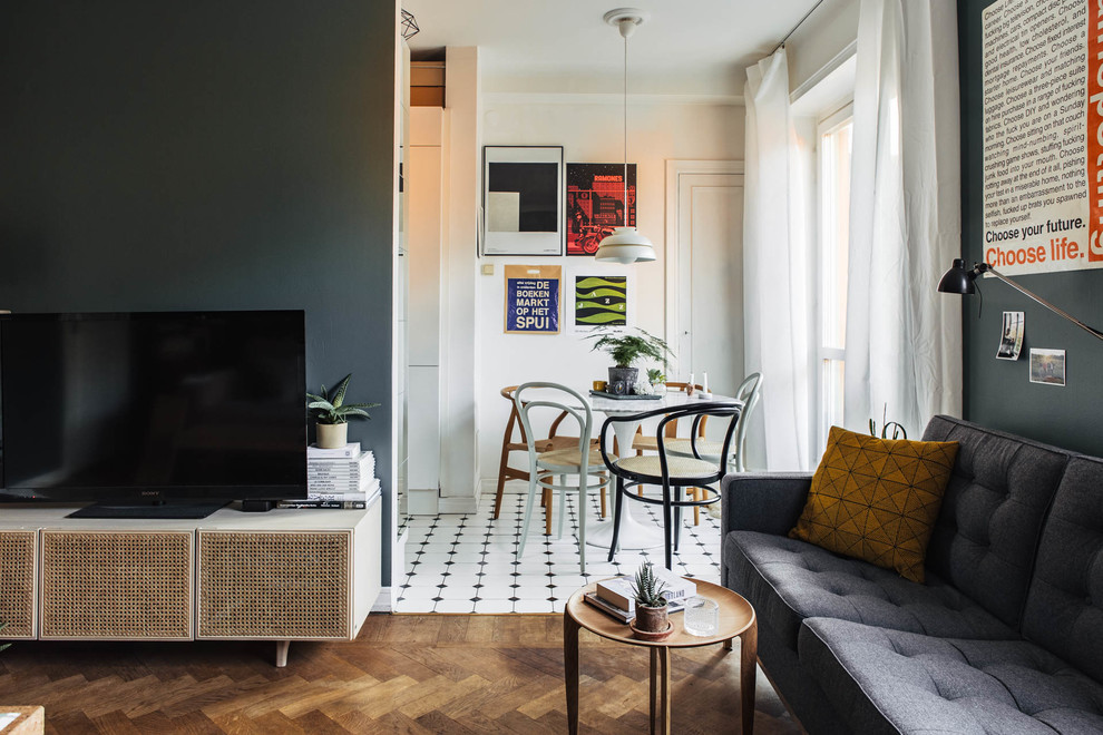 Design ideas for a retro living room in Stockholm.