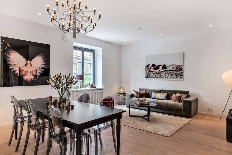 Living room - modern living room idea in Stockholm