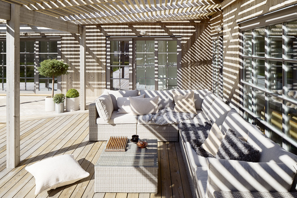Inspiration för en minimalistisk veranda