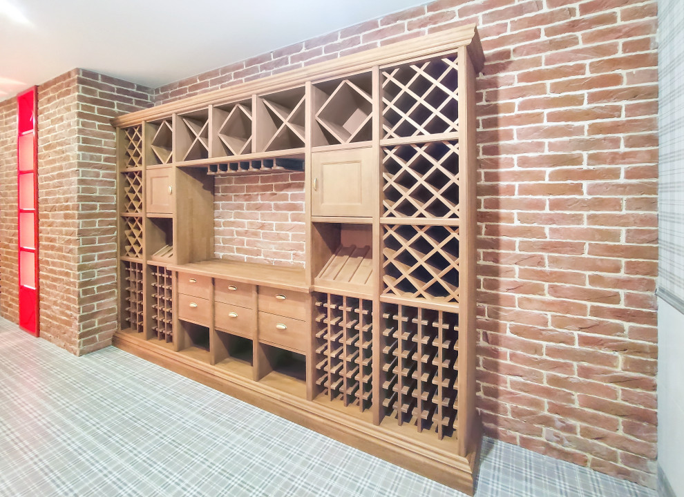 Photo of a large industrial wine cellar in Moscow.