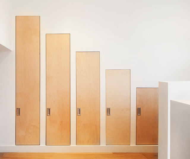 7. Landing storage Contemporary Wardrobe London by ARCHEA Ltd