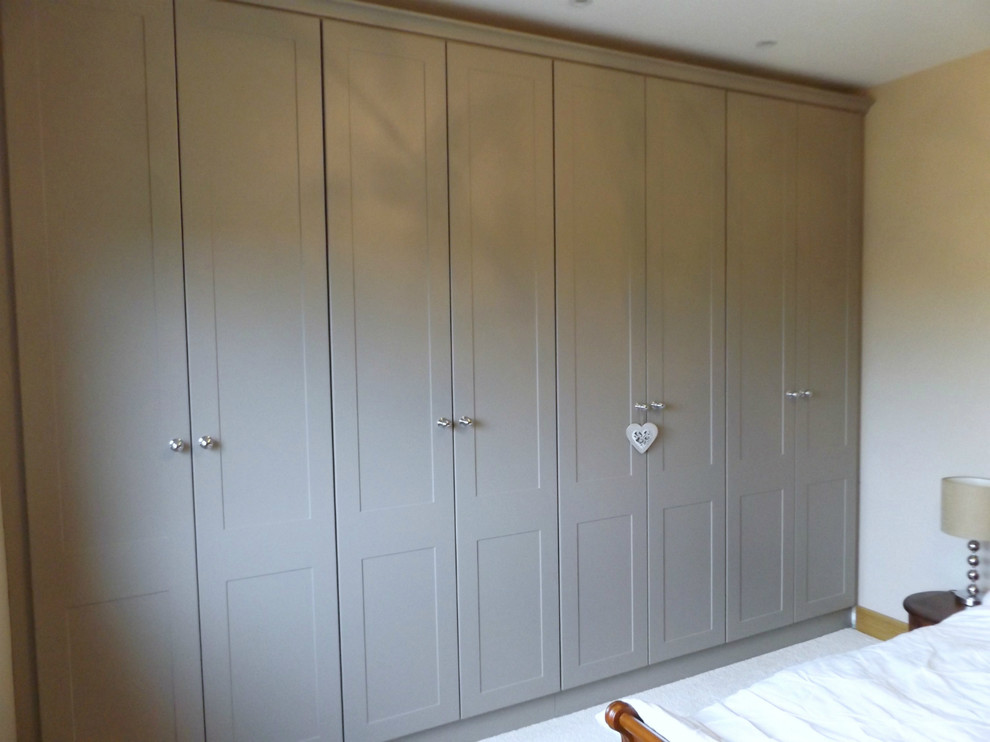 Grey Wardrobe Contemporary Closet Dublin by Newhaven Kitchens