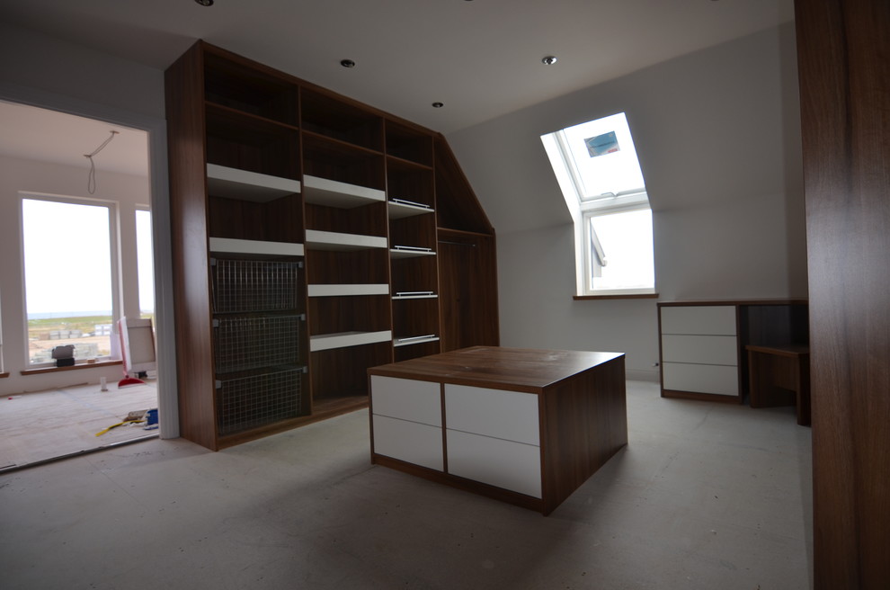 Large WalkIn Wardrobe with Island Modern Wardrobe Other by