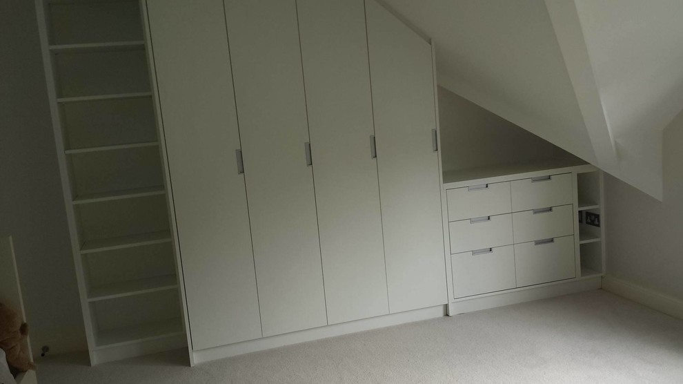 This is an example of a small modern gender neutral standard wardrobe in Other.