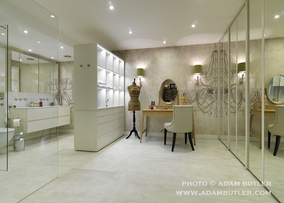 Example of an eclectic closet design in London