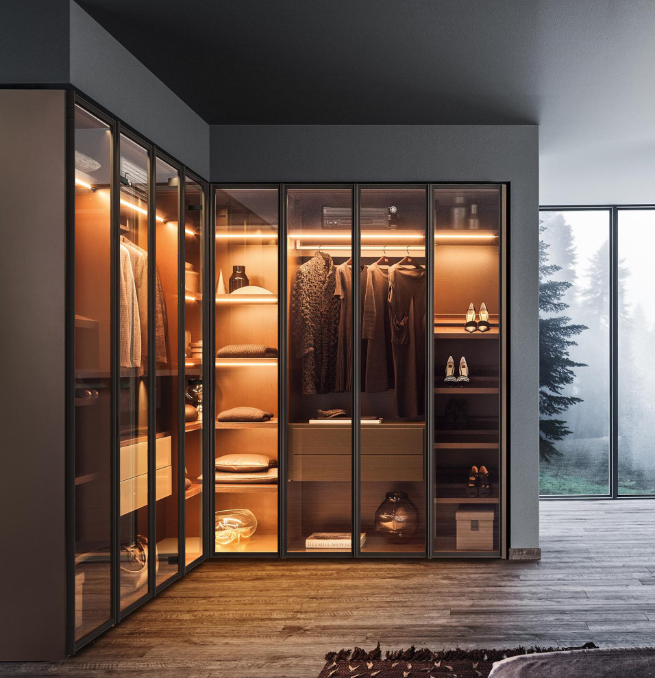 Design ideas for a contemporary wardrobe in West Midlands.