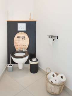 Inspiration déco pour les toilettes  Déco toilettes, Relooking toilettes,  Idée déco toilettes