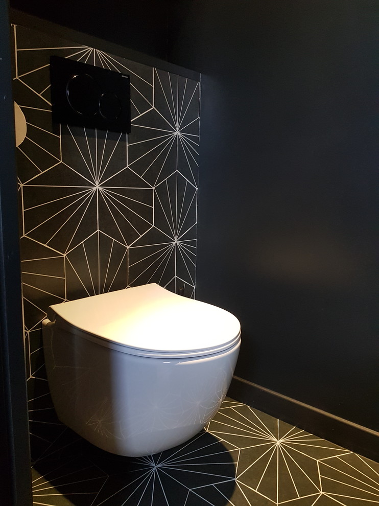 Идея дизайна: туалет в современном стиле