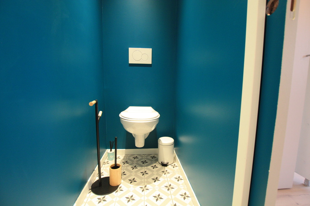 Foto på ett minimalistiskt toalett