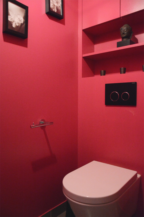 Идея дизайна: туалет в современном стиле