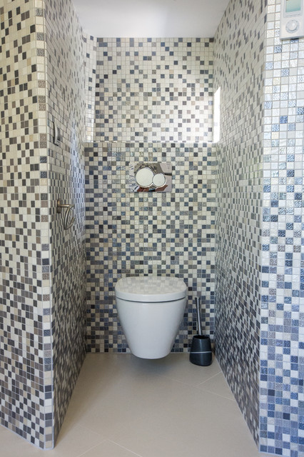 Wc Suspendu Dans La Tourelle Du Chateau Contemporary Powder Room Strasbourg By A3design Houzz