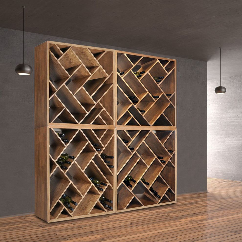 Design ideas for a small contemporary wine cellar in Frankfurt.