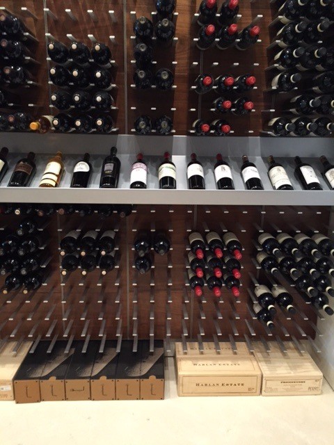 Inspiration for an expansive contemporary wine cellar in San Francisco with display racks.