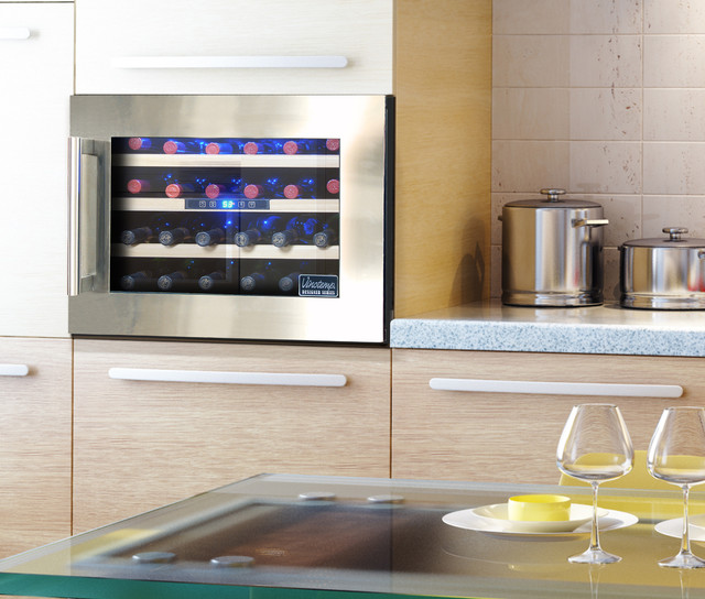24 Bottle Seamless Wall Mounted Wine Cooler Modern Wine Cellar Orange County by Vinotemp Houzz IE
