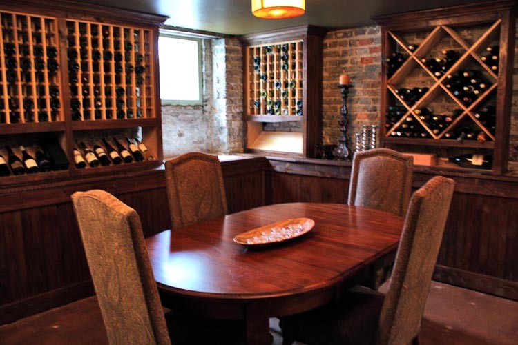 Example of a classic wine cellar design in Charleston