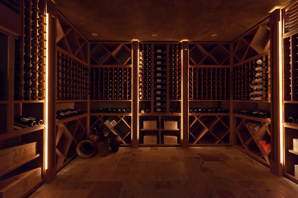 Inspiration for a contemporary wine cellar remodel in New York