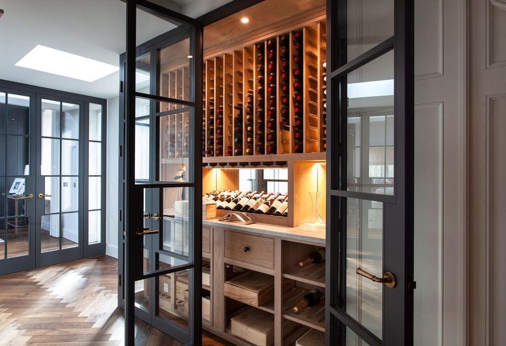 Photo of a contemporary wine cellar in Dublin.