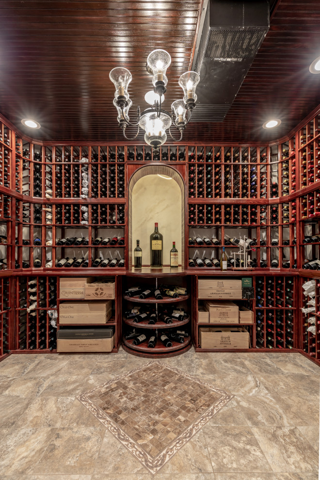 Inspiration for a large classic wine cellar in DC Metro with storage racks.