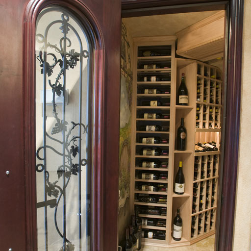 Arched Glass Custom Wine Cellar Door Chicago Traditional Wine Cellar Chicago by Wine