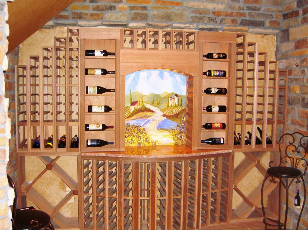 Inspiration for a timeless wine cellar remodel in Denver