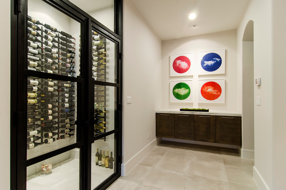 Design ideas for a mediterranean wine cellar in Dallas.