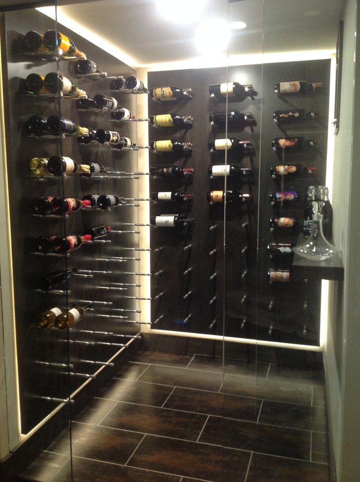 This is an example of a wine cellar in Indianapolis.