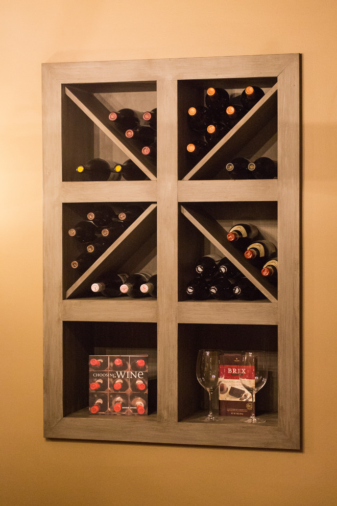 This is an example of a rustic wine cellar in Louisville.
