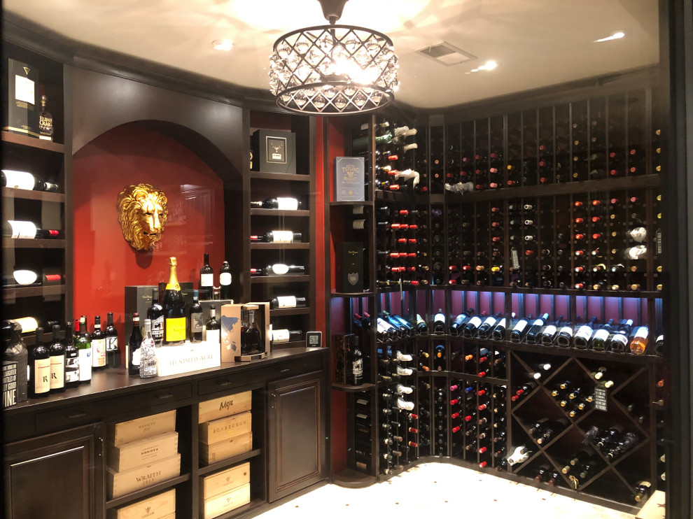 Basement Remodel with Theater, Bar, Wine Cellar, Kitchen Transitional