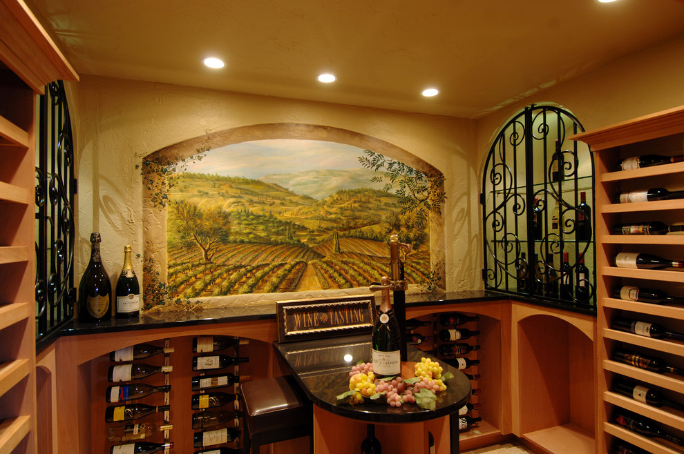 Inspiration for a world-inspired wine cellar in Milwaukee.