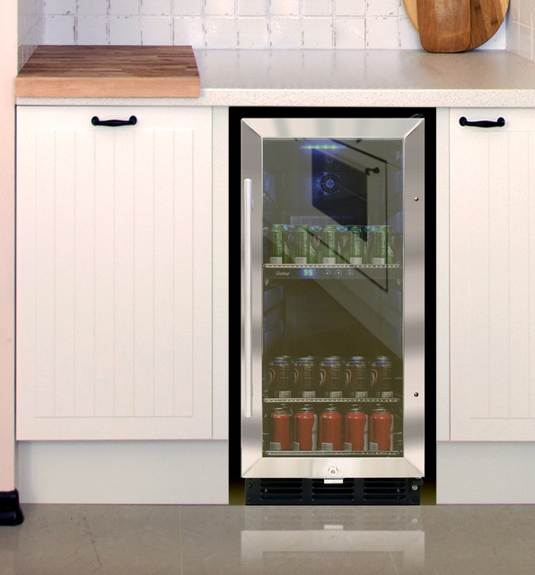 Beverage Cooler with Interior Display Modern Wine Cellar Los