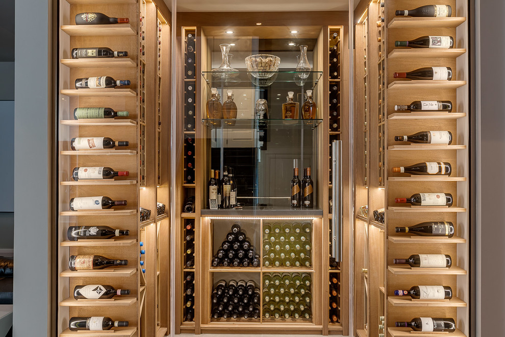 Inspiration for a transitional wine cellar remodel in Toronto