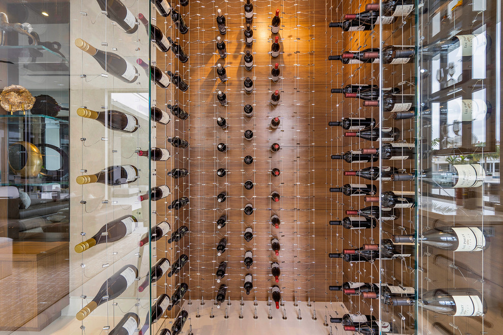 Photo of a modern wine cellar in Miami.
