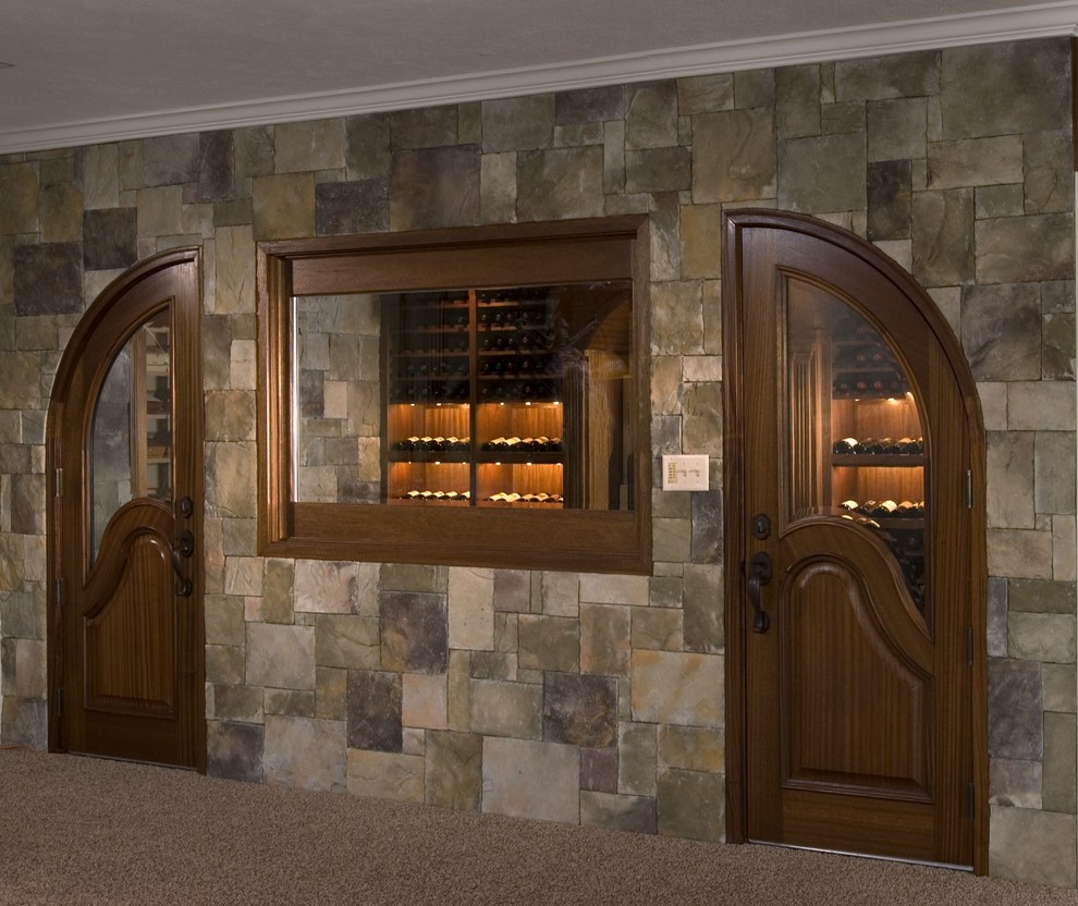Wine cellar - traditional wine cellar idea in Indianapolis