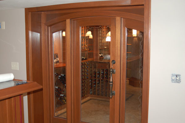 Inspiration for a timeless wine cellar remodel in Boston