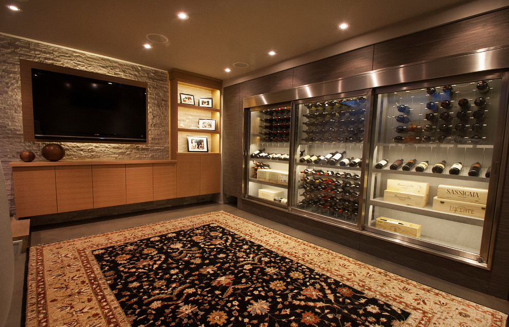 Cable Wine System Projects Transitional Wine Cellar Toronto by