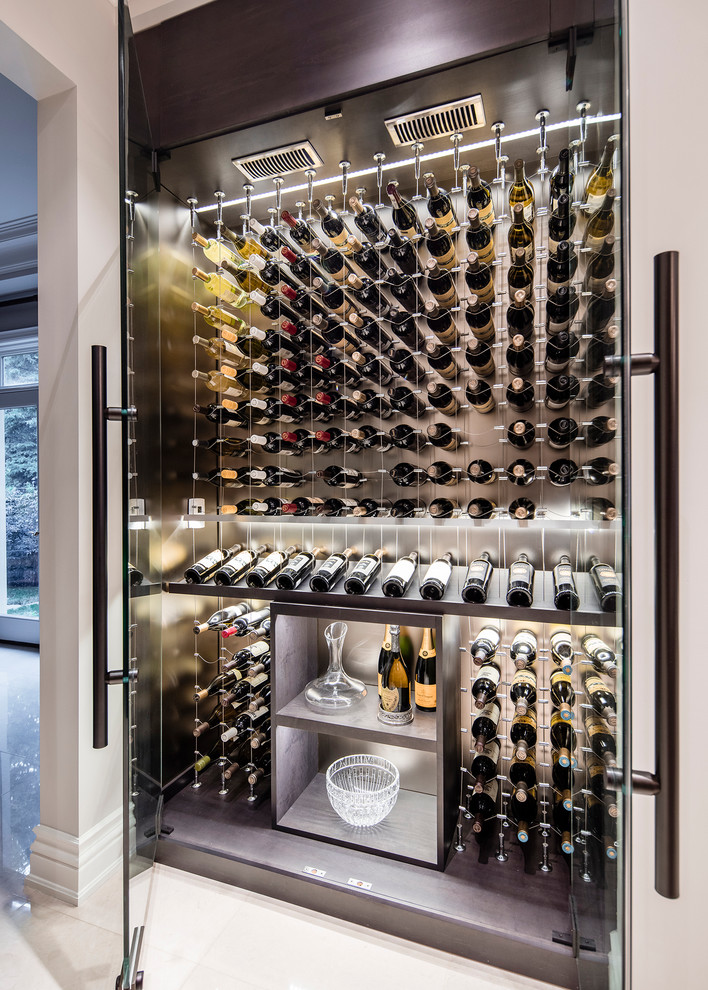 Minimalist wine cellar photo in Toronto