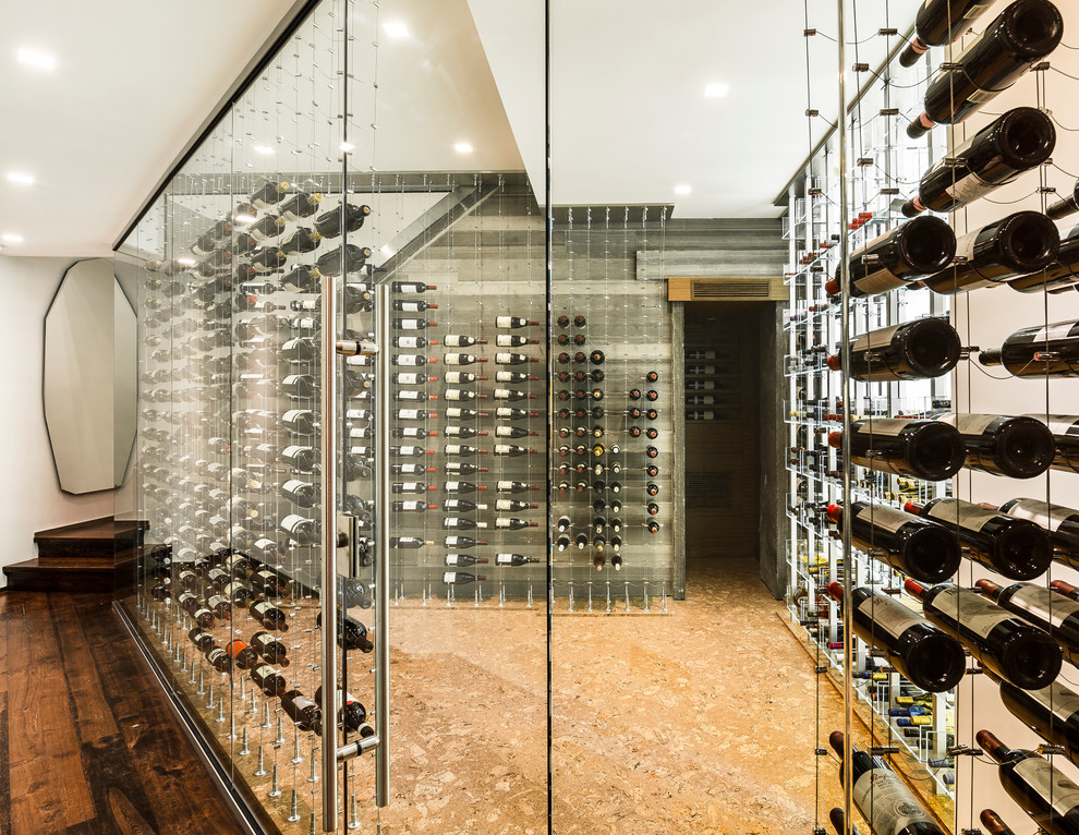 Cable Wine System Wine Cellars by Papro Consulting Contemporary
