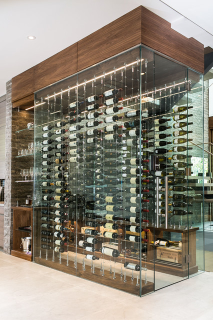 Cable Wine Systems Wine Cellars By Papro Consulting Modern Weinkeller Toronto Von Papro Wine Cellars Consulting Houzz