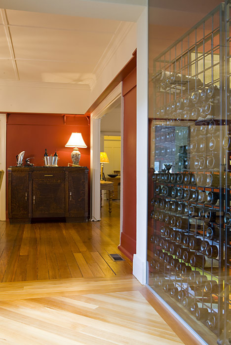 Inspiration for a contemporary wine cellar remodel in Canberra - Queanbeyan