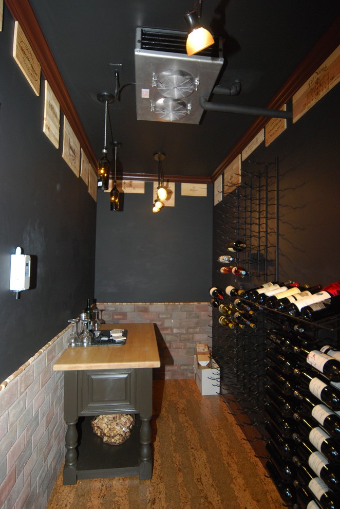 Example of a classic wine cellar design in Wichita